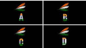 3D Indian Flag Alphabet Letters